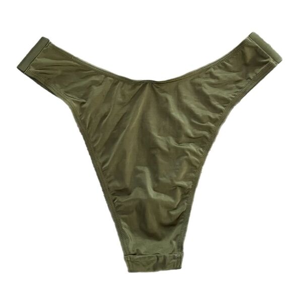 Victoria’s Secret Very Sexy Satiny Bombshell Brazilian Slip metallic V panty M - Picture 5 of 5